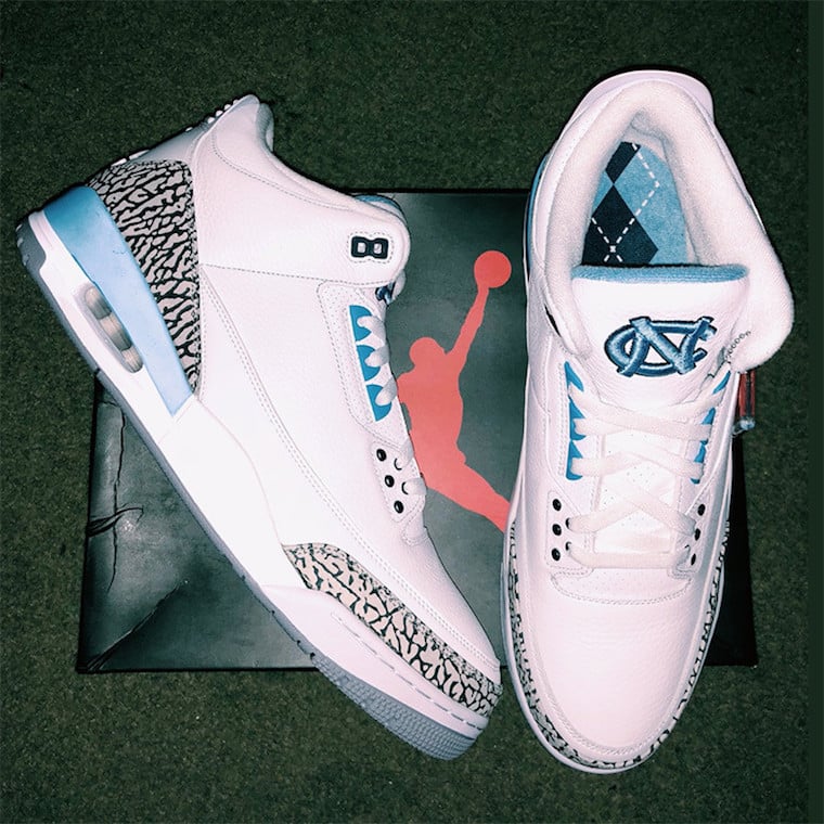 unc air jordan 3