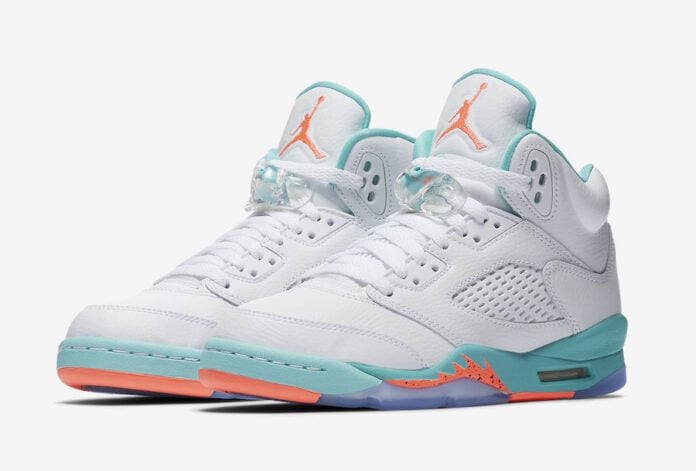 jordan 5 light aqua mens