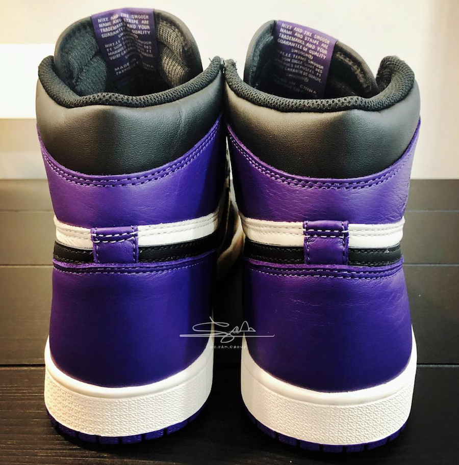 Air Jordan 1 Court Purple Toe 555088-501