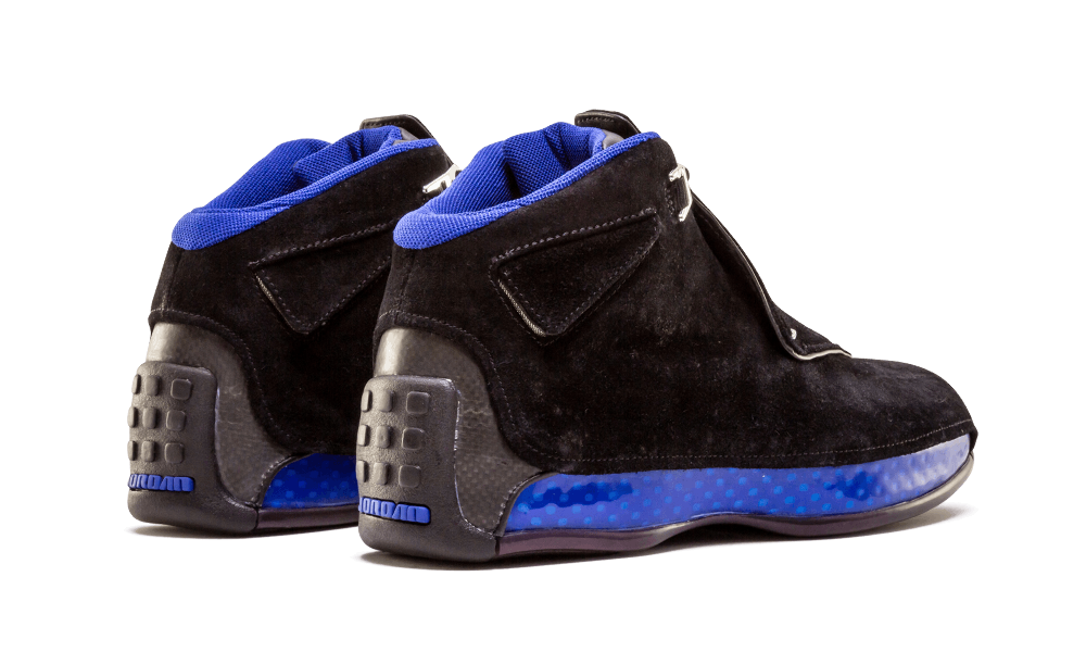 blue and black jordan 18