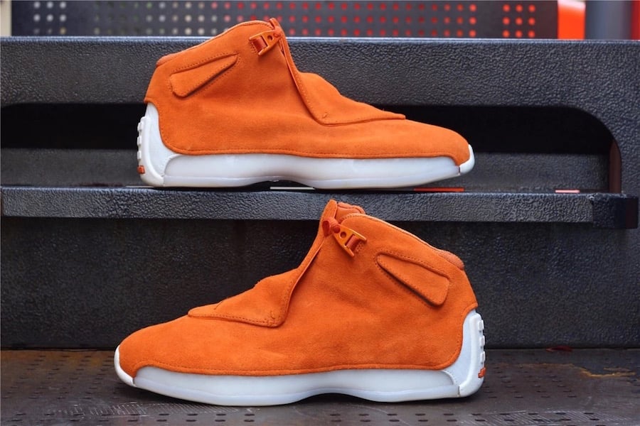 jordan 18 orange on feet