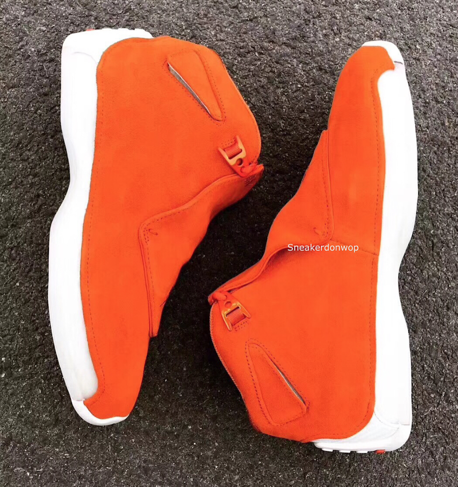 jordan 18 orange on feet