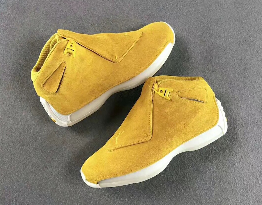 jordan 18 yellow ochre on feet