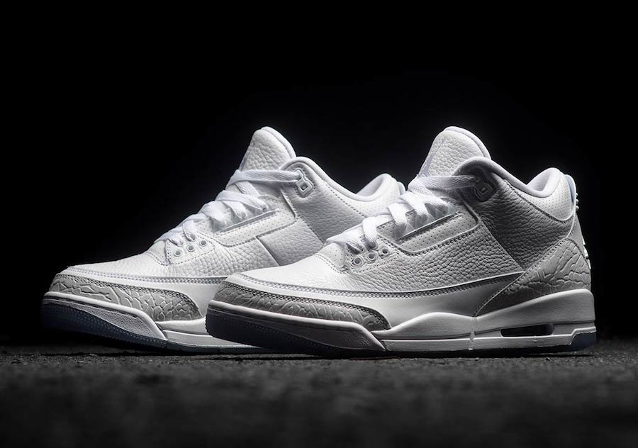 Air Jordan 3 Pure White Triple White 136064-111