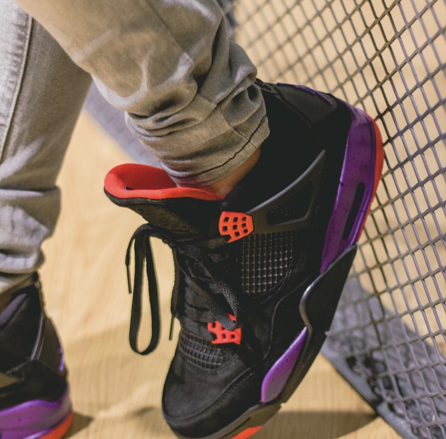 jordan 4 raptors on feet