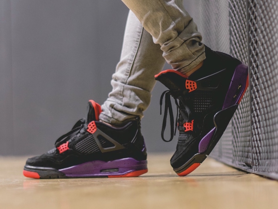 Air Jordan 4 Raptors On Feet