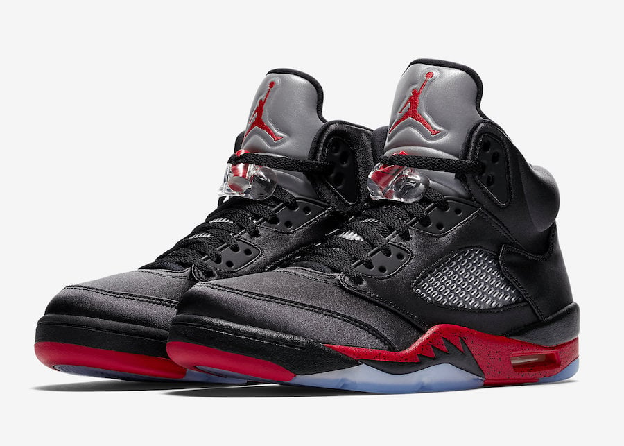 jordan 5 black and red