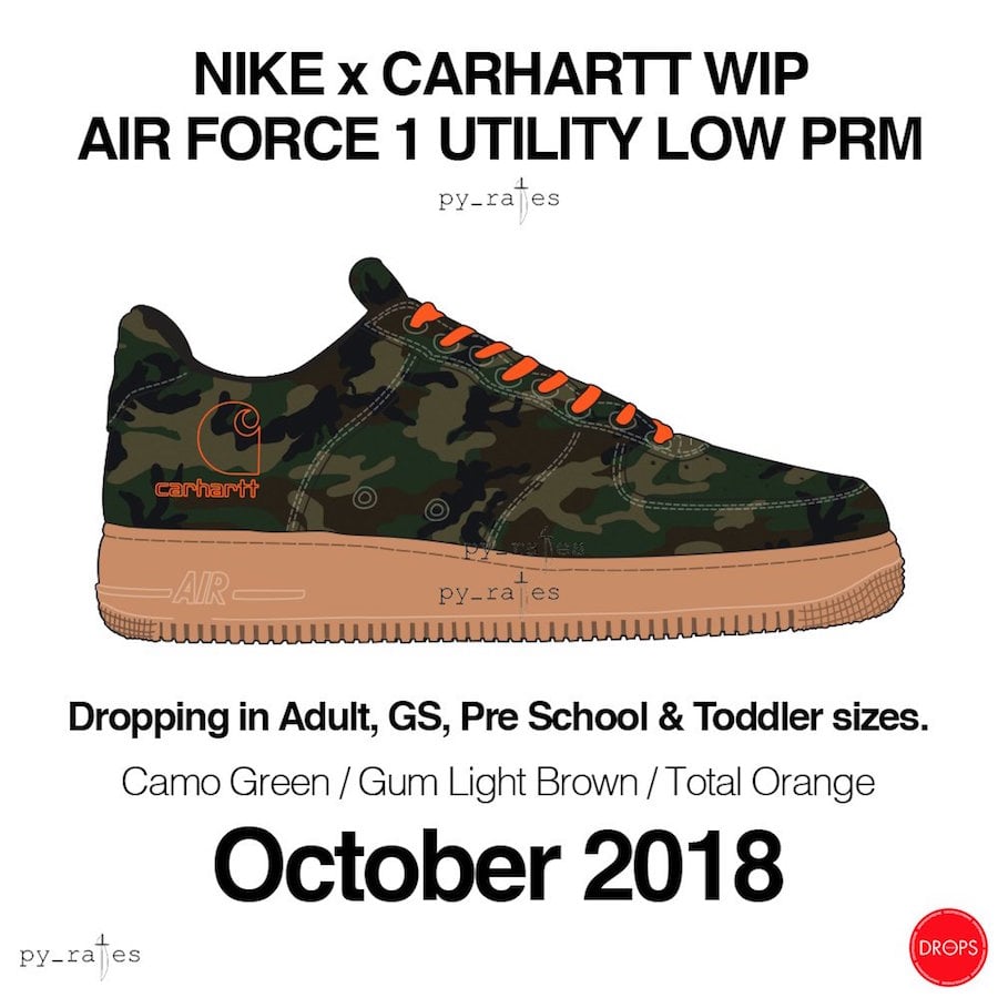 Carhartt Nike Air Force 1 Utility Low Camo
