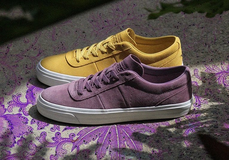 purple and gold converse