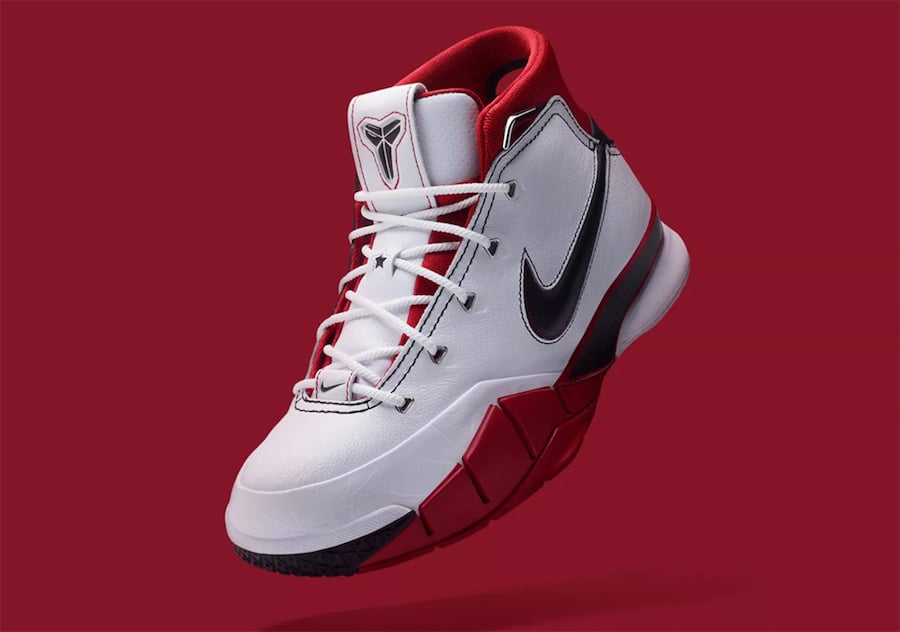 kobe 1 protro white black red