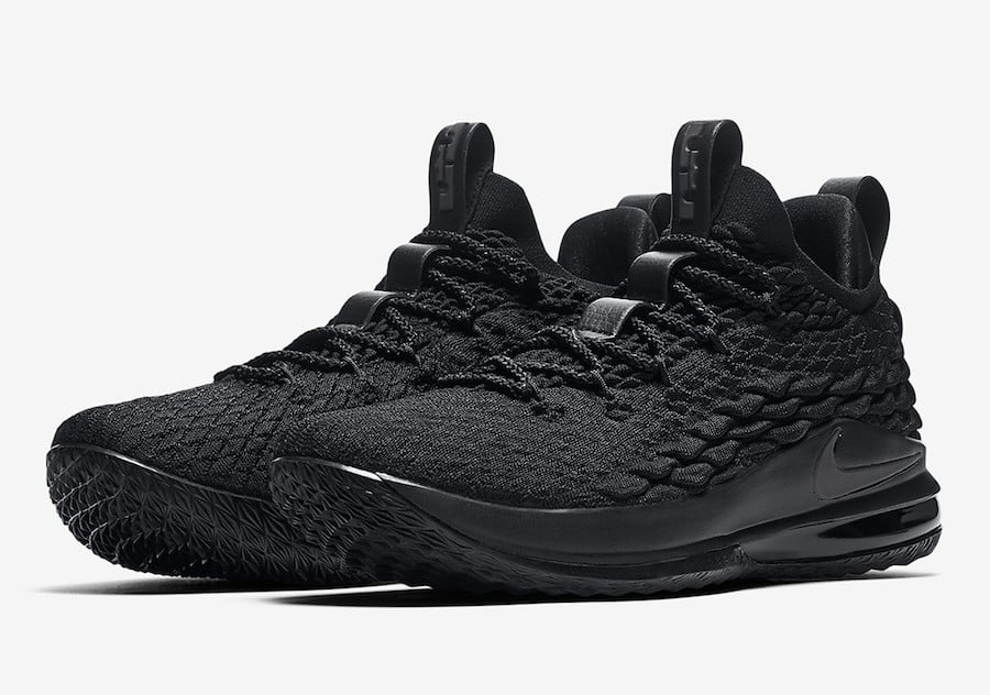 lebron triple black shoes