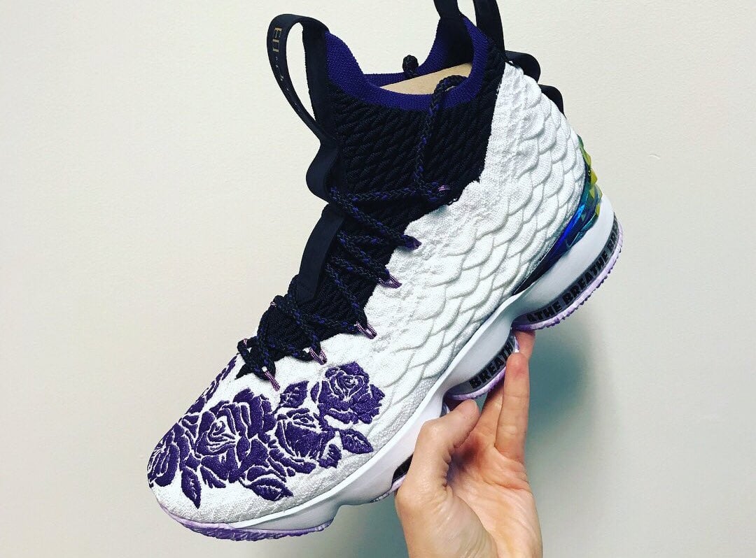 lebron james new purple shoes