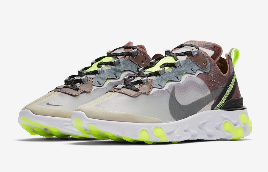 Nike React Element 87 Desert Sand Cool Grey Smokey Mauve AQ1090-002