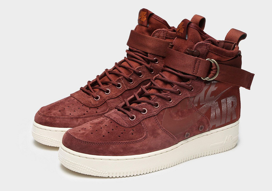 Nike SF-AF1 Mid Burgundy Reddish Brown