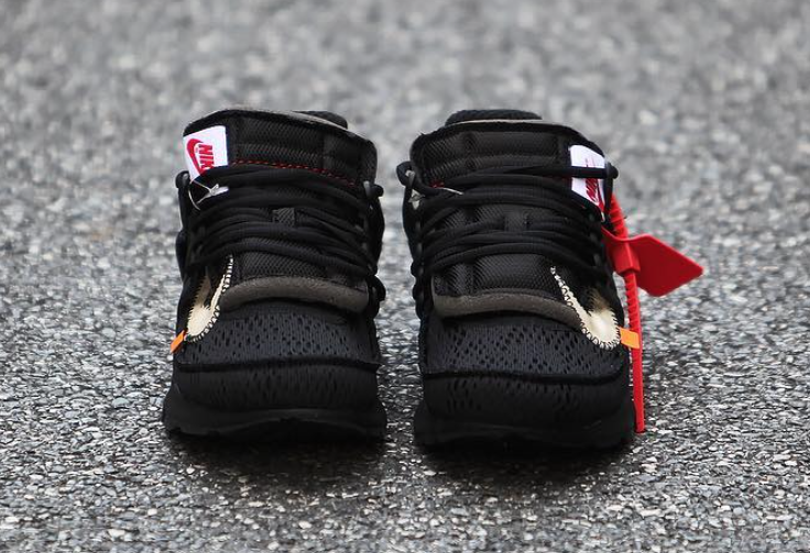 black off white prestos on feet