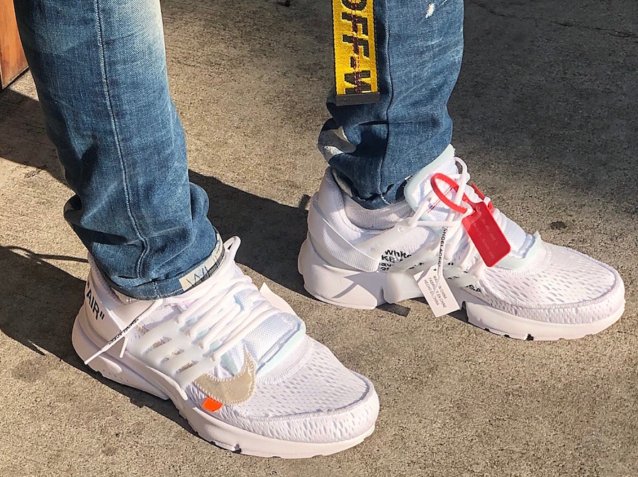 air presto off white on feet