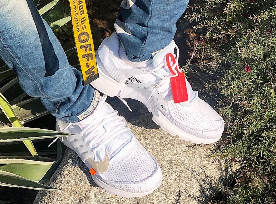 nike presto white on feet