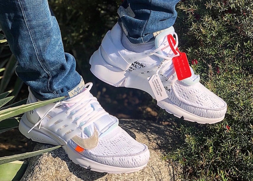 nike presto x off white on feet