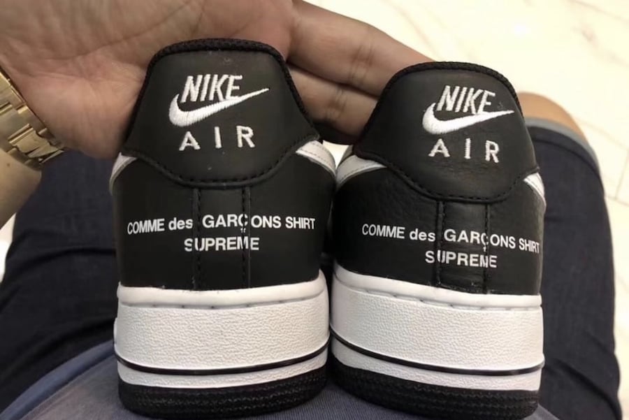 Supreme Comme des Garcons Nike Air Force 1 Low Black 2018 Release Date