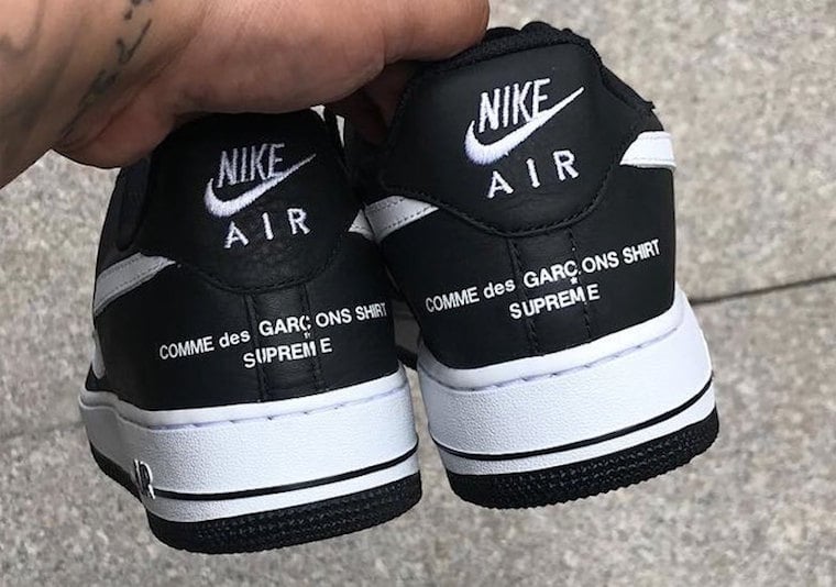 air force 1 low supreme x comme des garcons