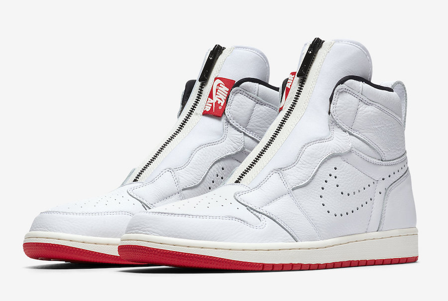 Air Jordan 1 High Zip White University Red Sail AR4833-100 Release Date