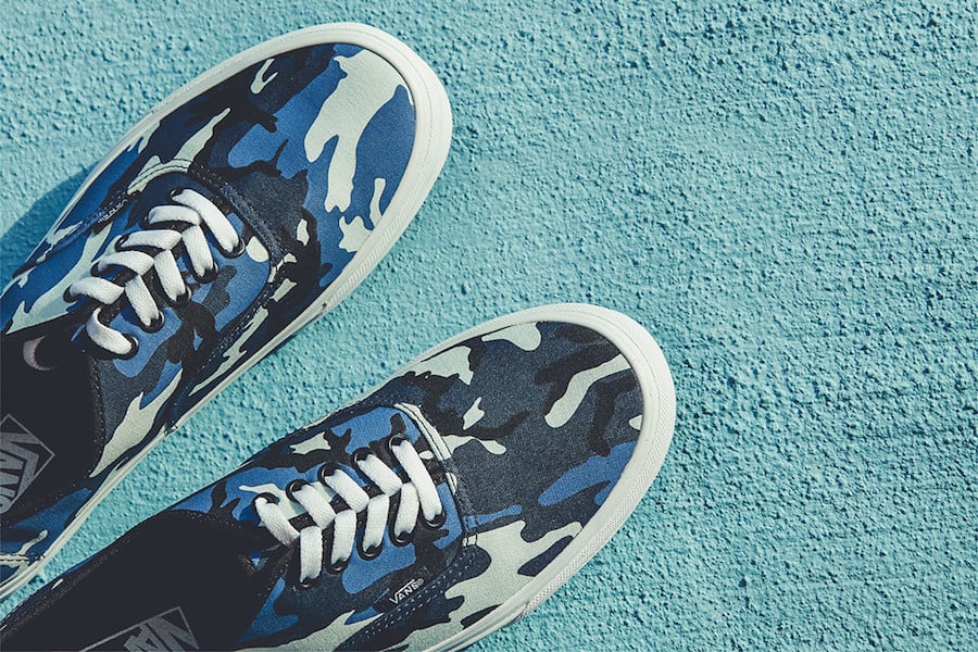 camo vans blue