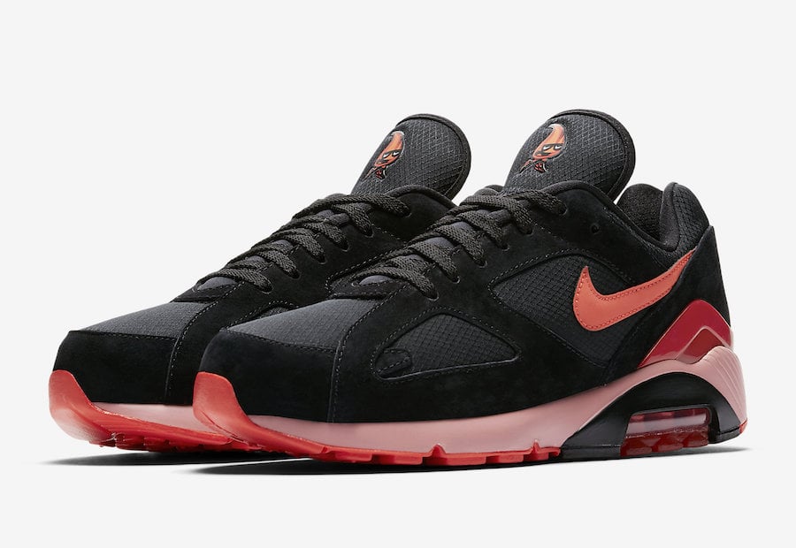 Nike Air Max 180 Black Team Orange University Red AV3734-001