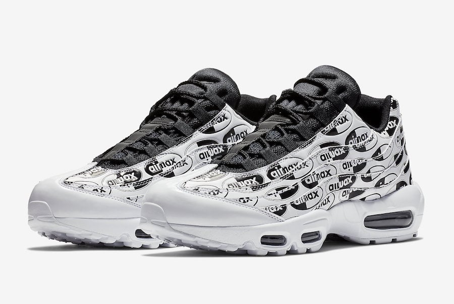 Nike Air Max 95 in White and Black with Logos All-Over is Coming Soon