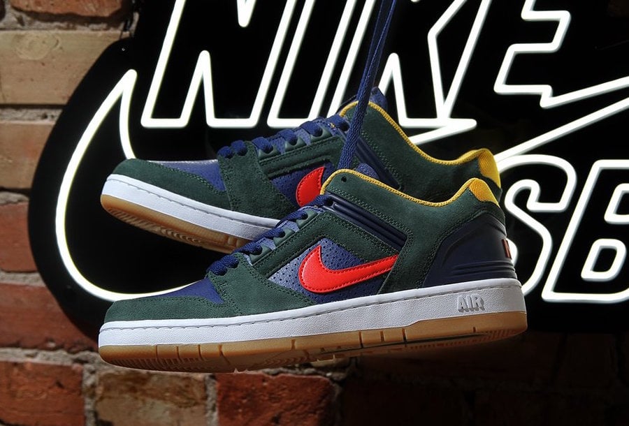 nike sb air force ii low midnight green