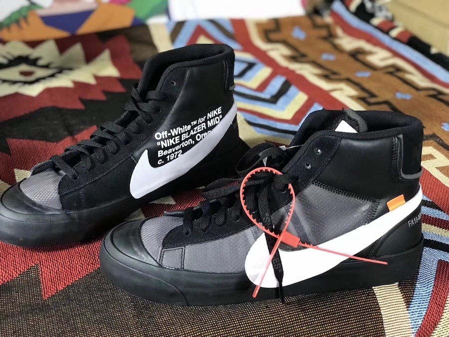 nike blazer x off white nere