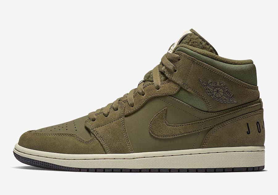 Air Jordan 1 Mid Fleece Pack Olive Release Date