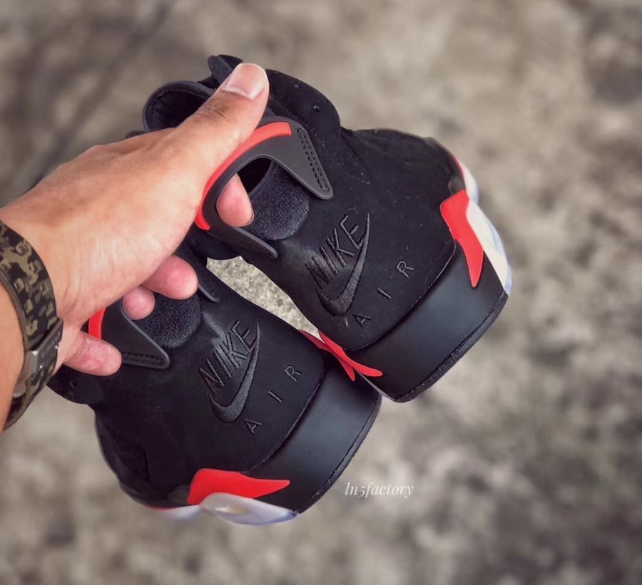 black infrared 6 on feet