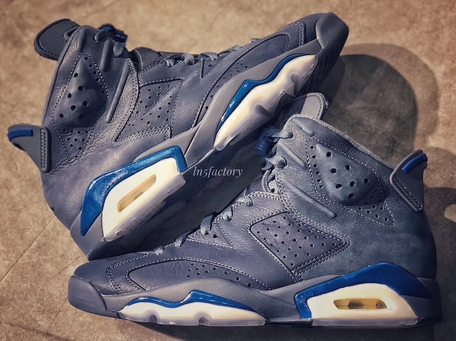 jordan 6 diffused blue on feet