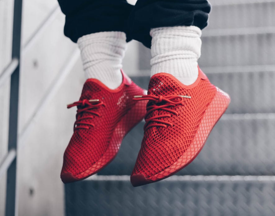 adidas deerupt red navy red