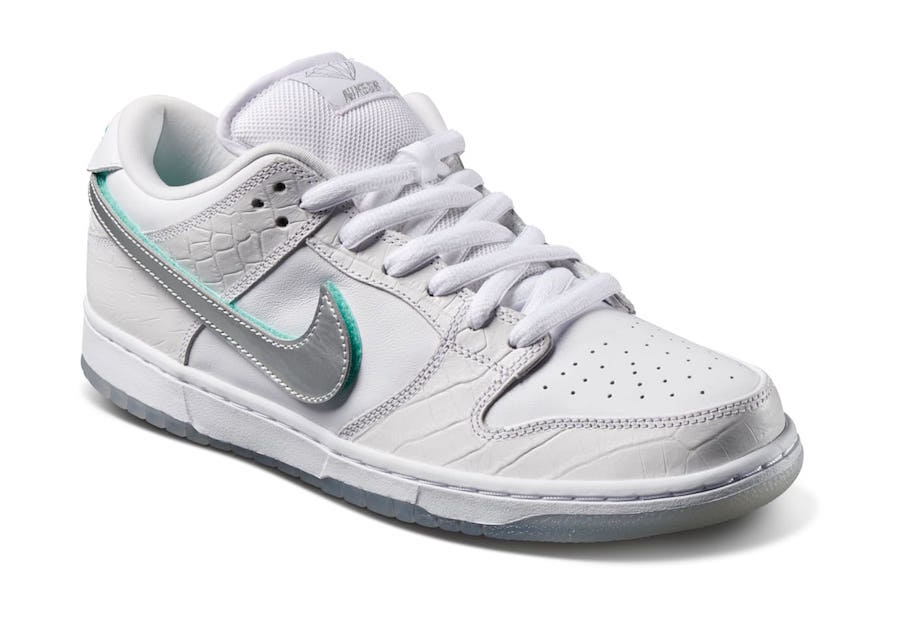 Diamond Supply Co Nike SB Dunk Low White Release Date