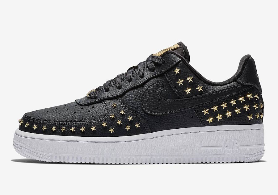 Nike Air Force 1 Low Stars Black Gold AR0639-001 Release Date