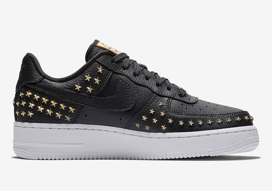 Nike Air Force 1 Low Stars Black Gold AR0639-001 Release Date