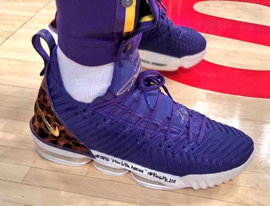 lebron 16 court purple tour yellow