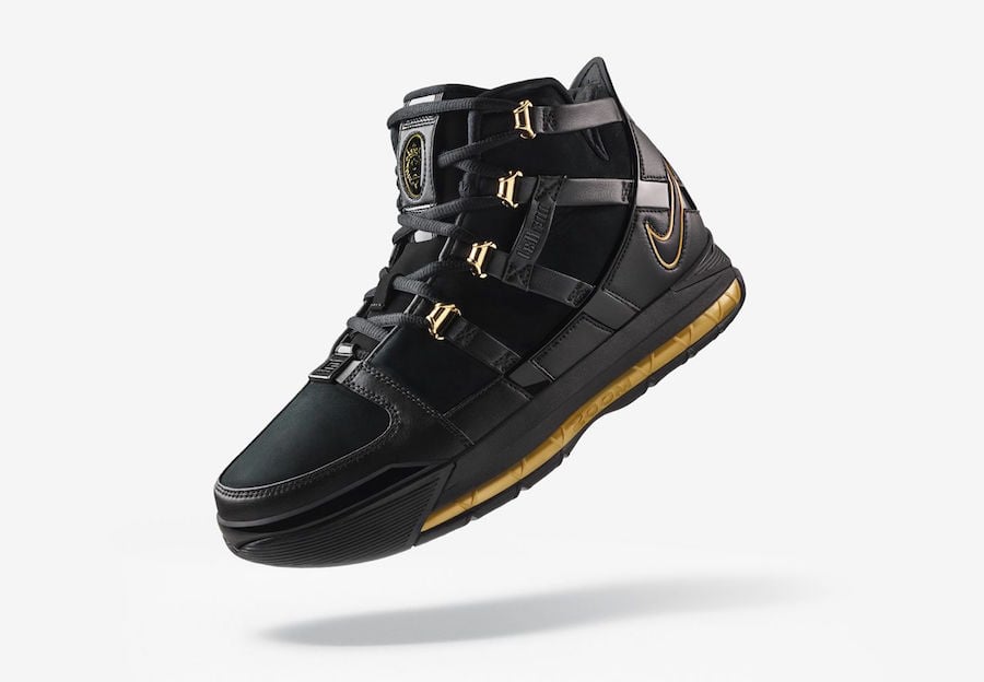 Nike Zoom LeBron 3 Black Metallic Gold AO2434-001