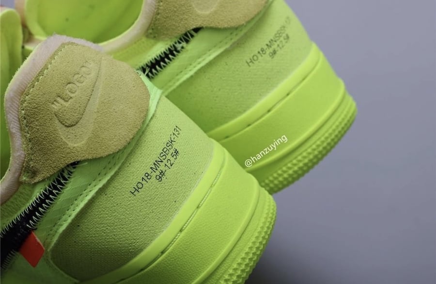 Off-White Nike air force 1 off white volt Air Force 1 Low Volt AO4606-700 | SneakerFiles