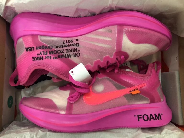pink off white nike shoes