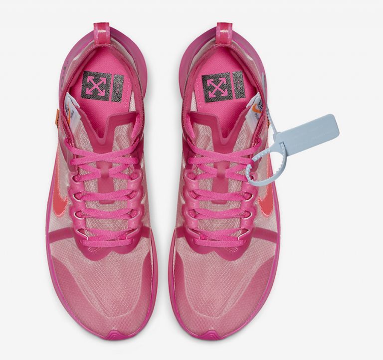 pink off white nike shoes