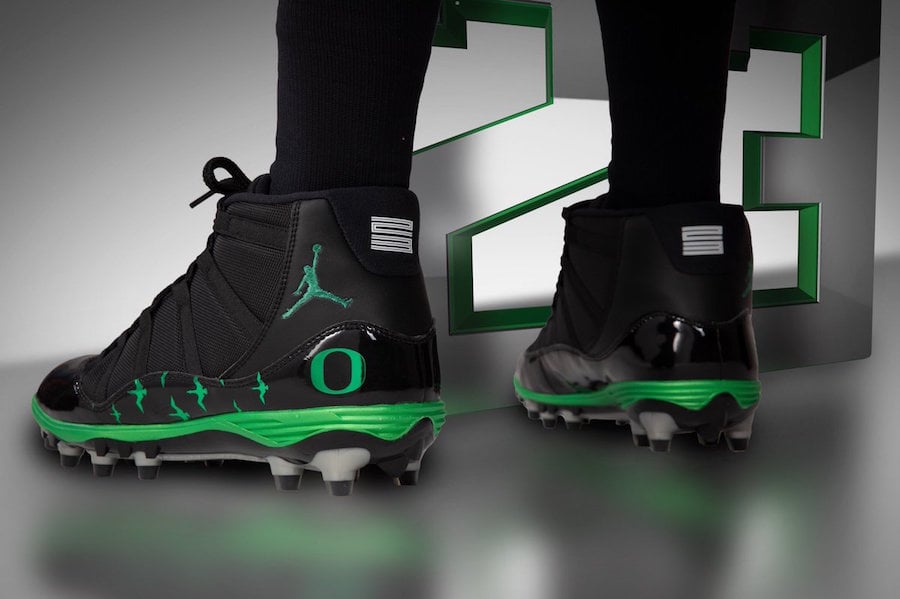 Oregon Ducks Air Jordan 11 Cleats Uniforms