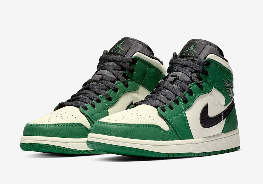 jordan 1 mid pine green grade school