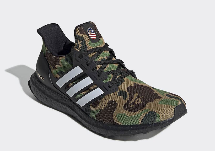 Bape adidas Ultra Boost Green Camo F35097 Release Date