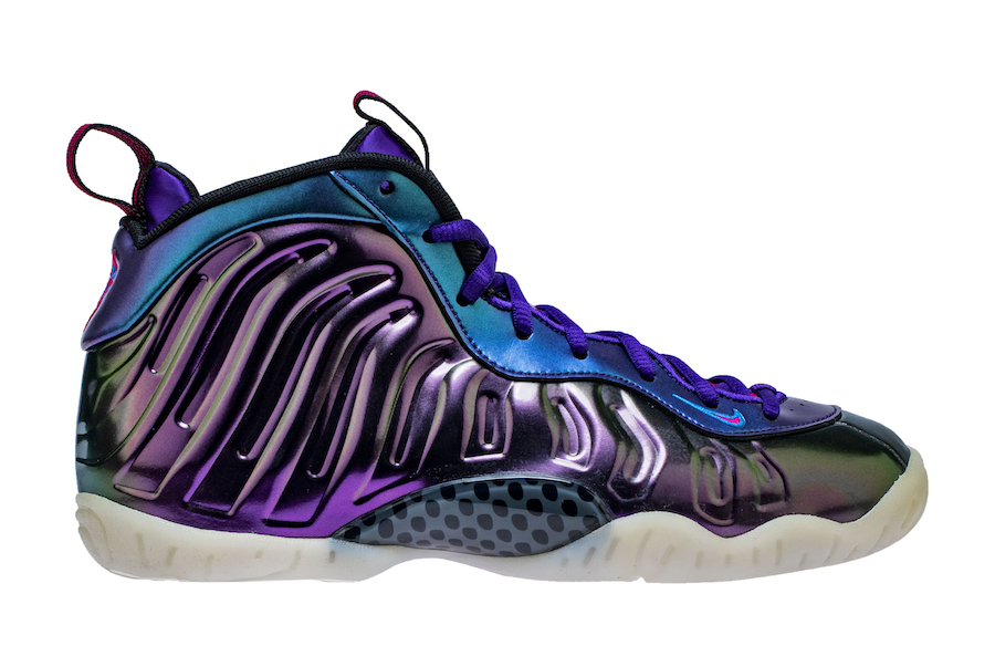 Nike Little Posite One Iridescent Rush Pink Neptune Blue Court Purple 644791-602