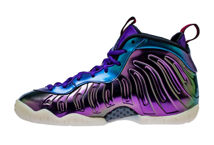 Nike Little Posite One Iridescent Rush Pink Neptune Blue Court Purple 644791-602