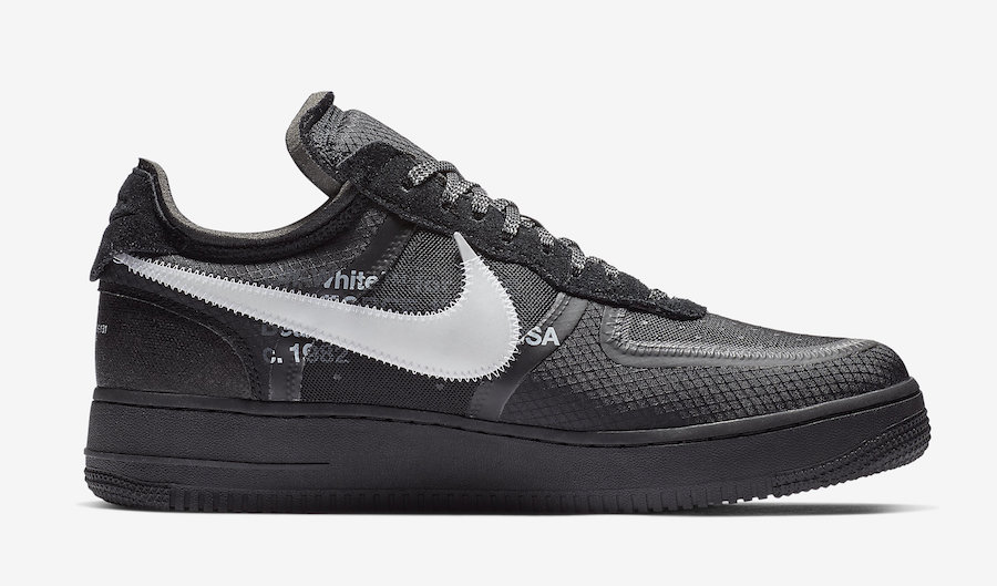 Off-White Nike Air Force 1 Black White Cone AO4606-001 Release Date