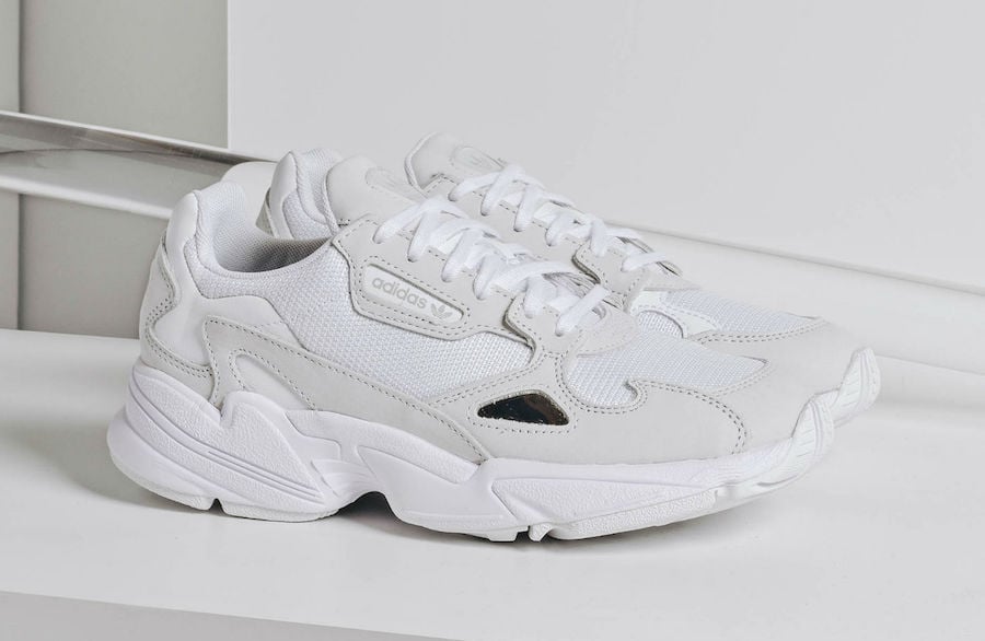 adidas falcon leather white