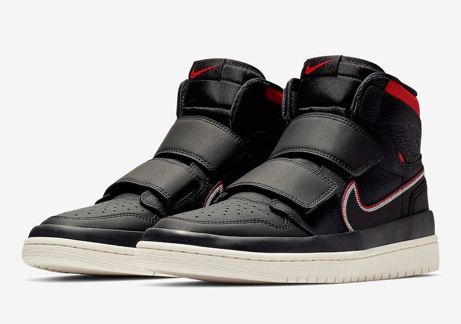 Air Jordan 1 High Double Strap in Black and Red